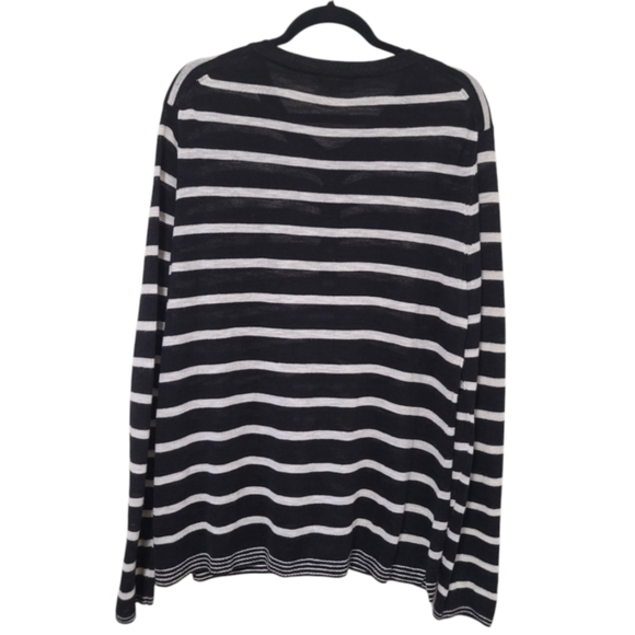 Tommy Hilfiger Lightweight Black & White Striped Cardigan - XL - Lightly Used - Picture 3 of 10